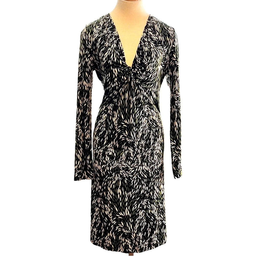 Tory Burch Silk Jersey Print Dress, Green, Medium